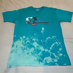Vintage Bleach Tye Dye T Shirt St. Thomas Virgin Islands Single Stitch  Large